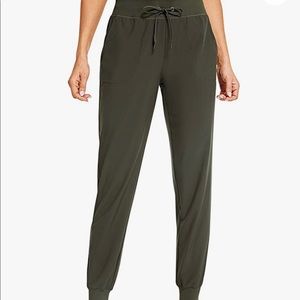 CRZ Yoga Lightweight Joggers Pants Lululemon Dupes Olive Green